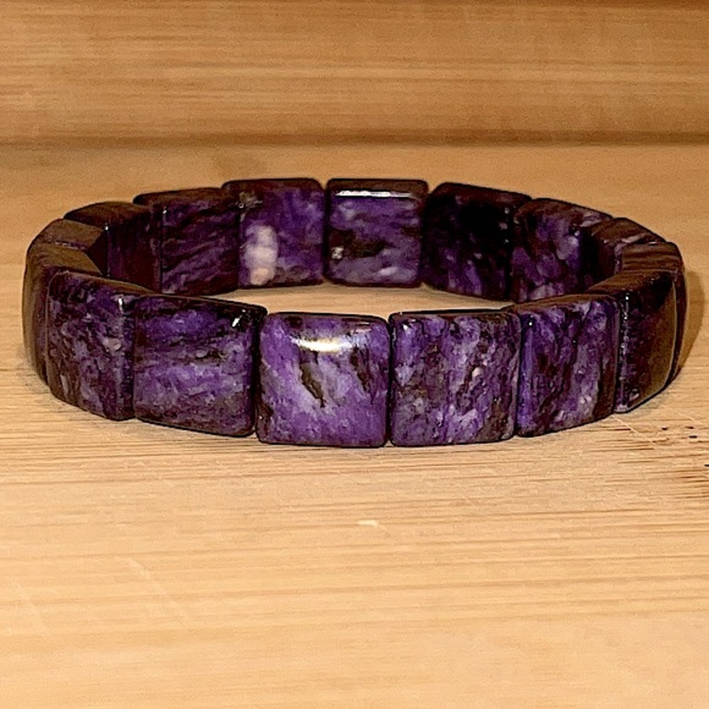 Luxury Charoite Stretchy Bracelet 💜 Day Vibes to Night seamlessly.